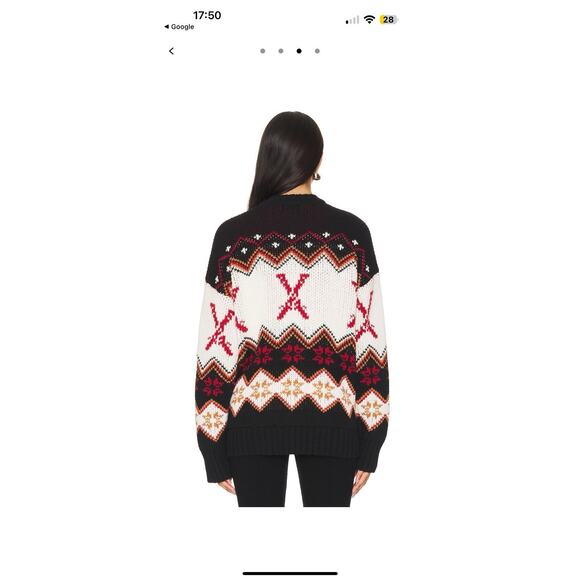 NWT Show Me Your Mumu SKI In Sweater Fair Isle Cotton Blend XL Après Ski Winter - Picture 4 of 10